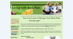 Desktop Screenshot of living-with-back-pain.org